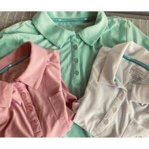 Girls Chubby Mermaids Polo Tee Manatee T Shirt NWT MSRP 40 Sz Youth Large